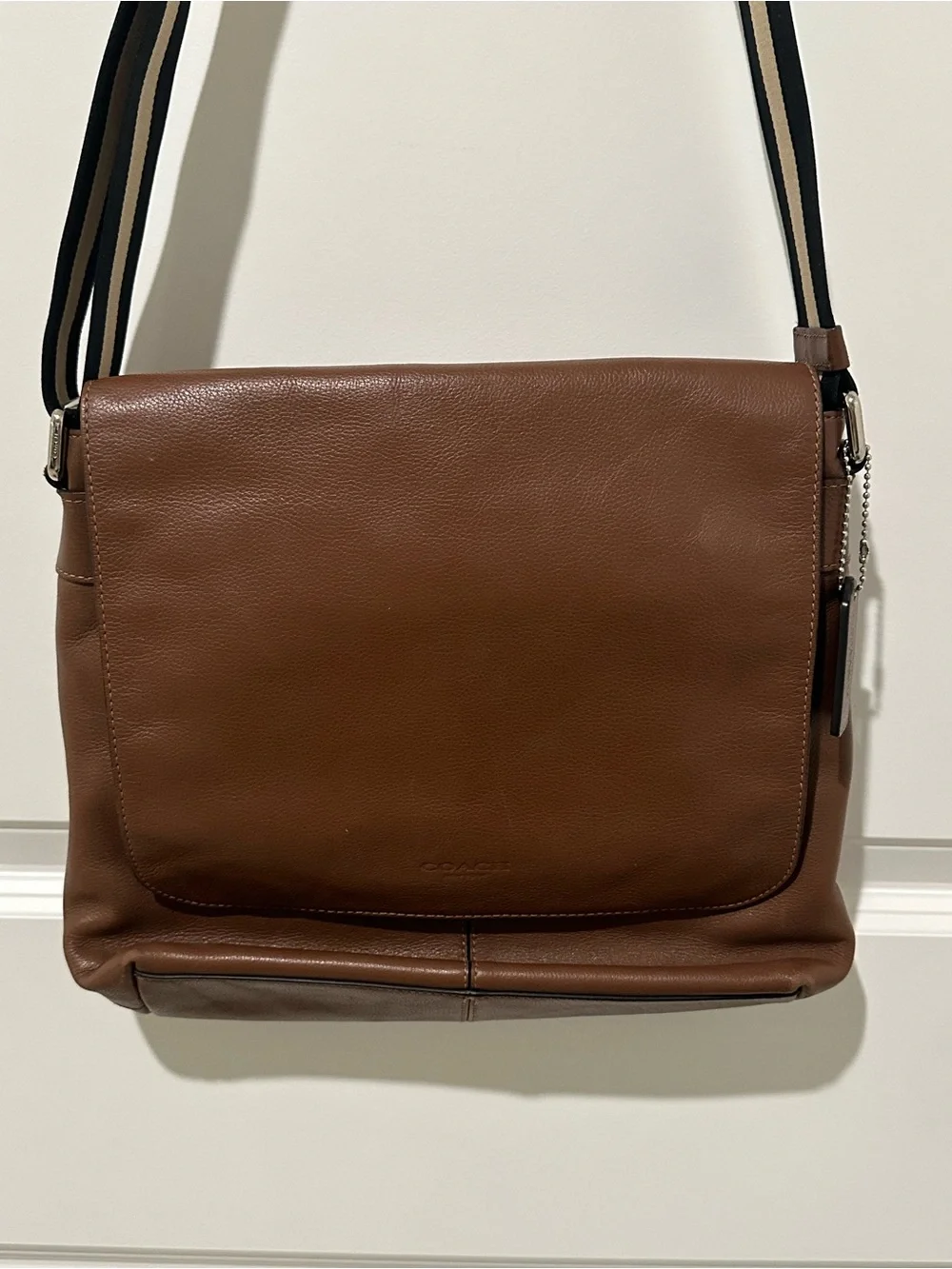 VINTAGE- COACH MEN’S CHARLES F72362 BROWN LEATHER  MESSENGER CROSSBODY BAG